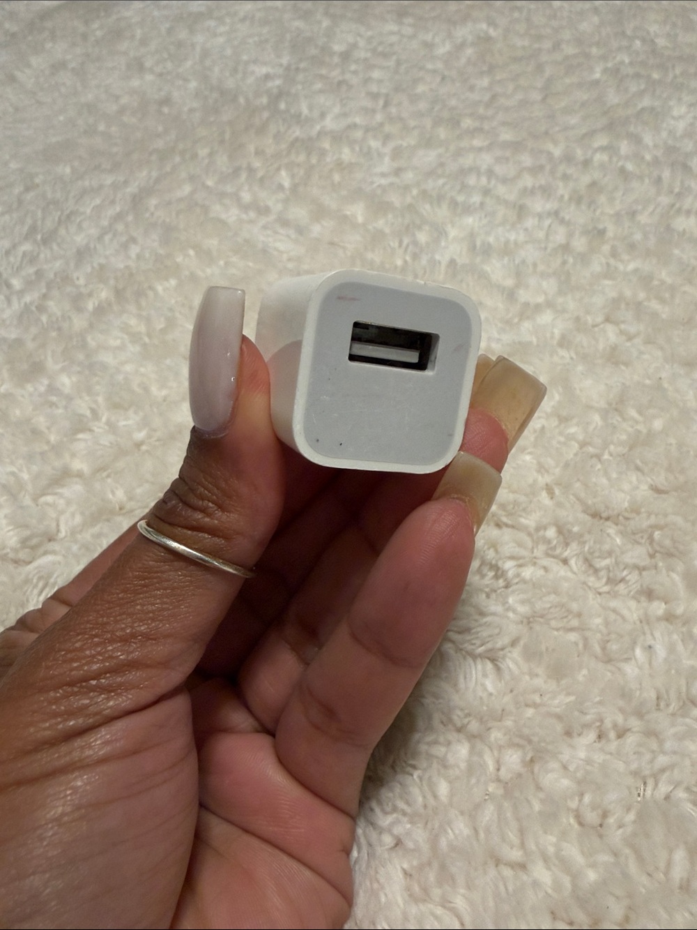 White Apple USB Wall Charger Adapter
